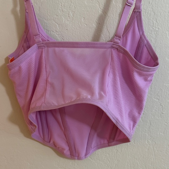 Colsie Lavender Ribbed Crop Top - Picture 2 of 5